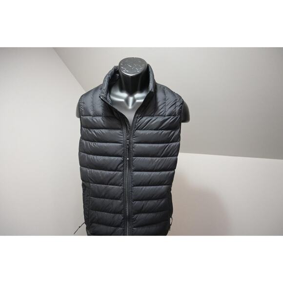 Solaris Insulated Puffer Vest Duck Down Black Quilted Full Zip Mens Size Medium - Picture 1 of 10